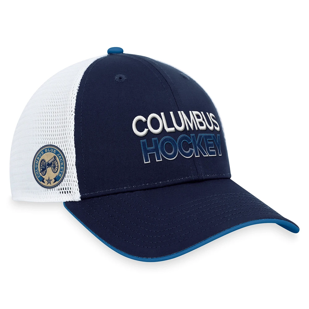 Fanatics pour hommes Navy Columbus Blue Jackets Authentique Pro Alternate Jersey Trucker Casquette réglable