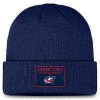 Men's Fanatics Navy Columbus Blue Jackets Authentic Pro Cuffed Knit Hat