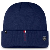 Men's Fanatics Navy Columbus Blue Jackets Authentic Pro Cuffed Knit Hat