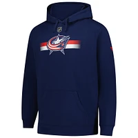 Sweat à capuche en polaire authentique Pro des Blue Jackets de Columbus pour homme