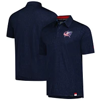Polo Authentic Pro Jacquard bleu marine Columbus Blue Jackets Fanatics pour homme