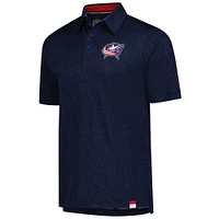 Polo Authentic Pro Jacquard bleu marine Columbus Blue Jackets Fanatics pour homme