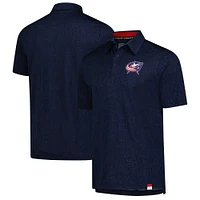 Polo Authentic Pro Jacquard bleu marine Columbus Blue Jackets Fanatics pour homme