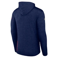 Sweat à capuche léger Authentic Pro pour homme Fanatics Navy Columbus Blue Jackets