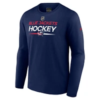 Men's Fanatics  Navy Columbus Blue Jackets Authentic Pro Primary Long Sleeve T-Shirt