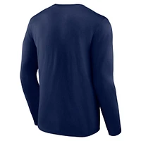 Men's Fanatics  Navy Columbus Blue Jackets Authentic Pro Primary Long Sleeve T-Shirt