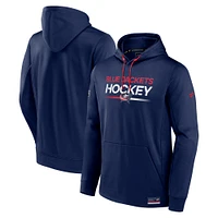 Men's Fanatics  Navy Columbus Blue Jackets Authentic Pro Pullover Hoodie