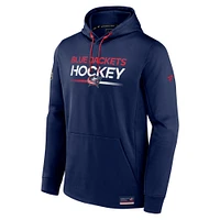 Men's Fanatics  Navy Columbus Blue Jackets Authentic Pro Pullover Hoodie