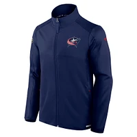 Veste polaire entièrement zippée Authentic Pro Rink pour homme Fanatics Navy Columbus Blue Jackets