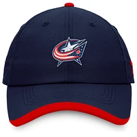 Men's Fanatics Navy Columbus Blue Jackets Authentic Pro Rink Pinnacle Adjustable Hat