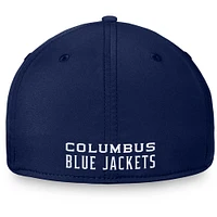 Casquette flexible avec logo principal Fanatics Navy Columbus Blue Jackets pour hommes