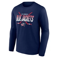 Men's Fanatics Navy Columbus Blue Jackets Covert Long Sleeve T-Shirt