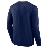 Men's Fanatics Navy Columbus Blue Jackets Covert Long Sleeve T-Shirt