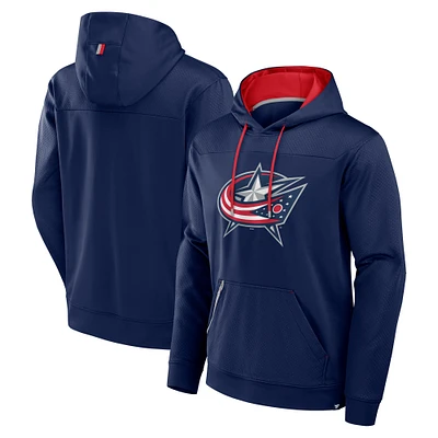 Sweat à capuche bleu marine Columbus Blue Jackets Defender pour homme Fanatics