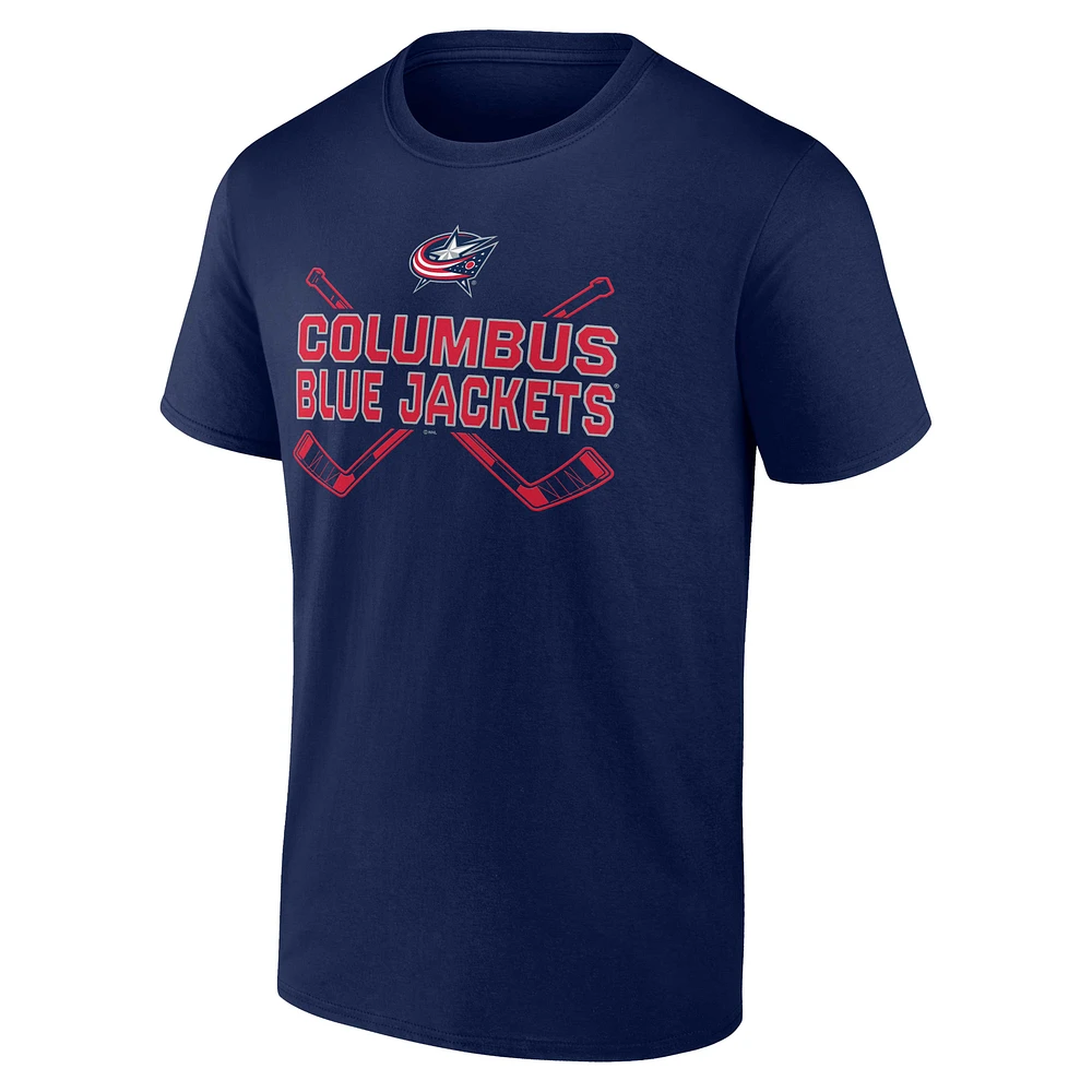 T-shirt Fanatics Navy Columbus Blue Jackets Ice Monster pour hommes