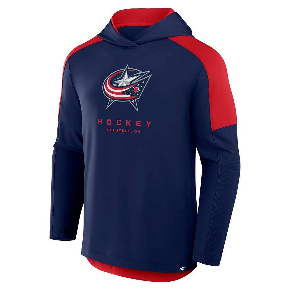 Sweat à capuche de transition Meta Game pour homme Fanatics Navy Columbus Blue Jackets