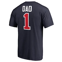 Men's Fanatics Navy Columbus Blue Jackets Number One Dad T-Shirt