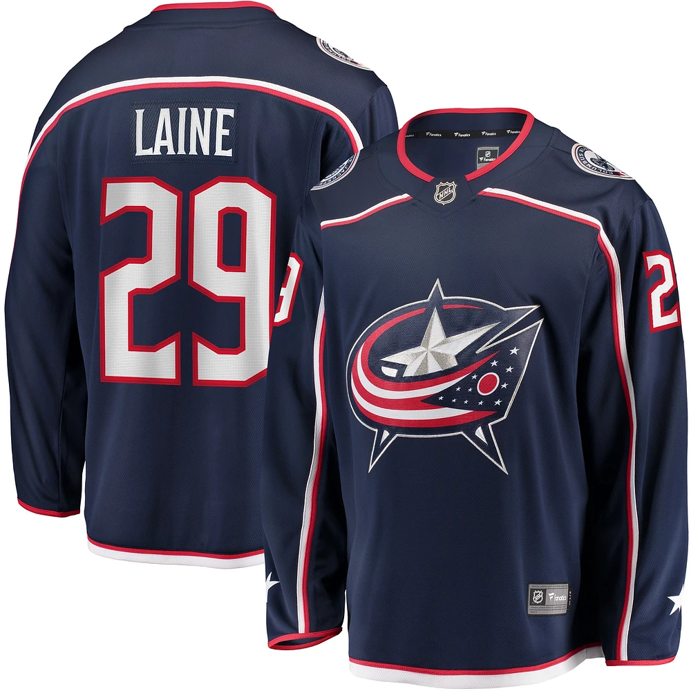 Men's Fanatics Patrik Laine Navy Columbus Blue Jackets Home Breakaway Jersey