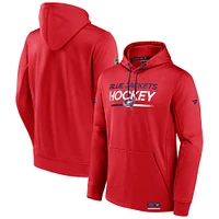 Sweat à capuche en polaire authentique Pro des Blue Jackets de Columbus pour hommes