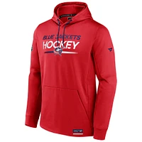 Sweat à capuche en polaire authentique Pro des Blue Jackets de Columbus pour hommes