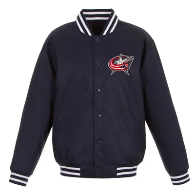 Columbus Blue Jackets JH Design Front Hit Poly Twill Jacket