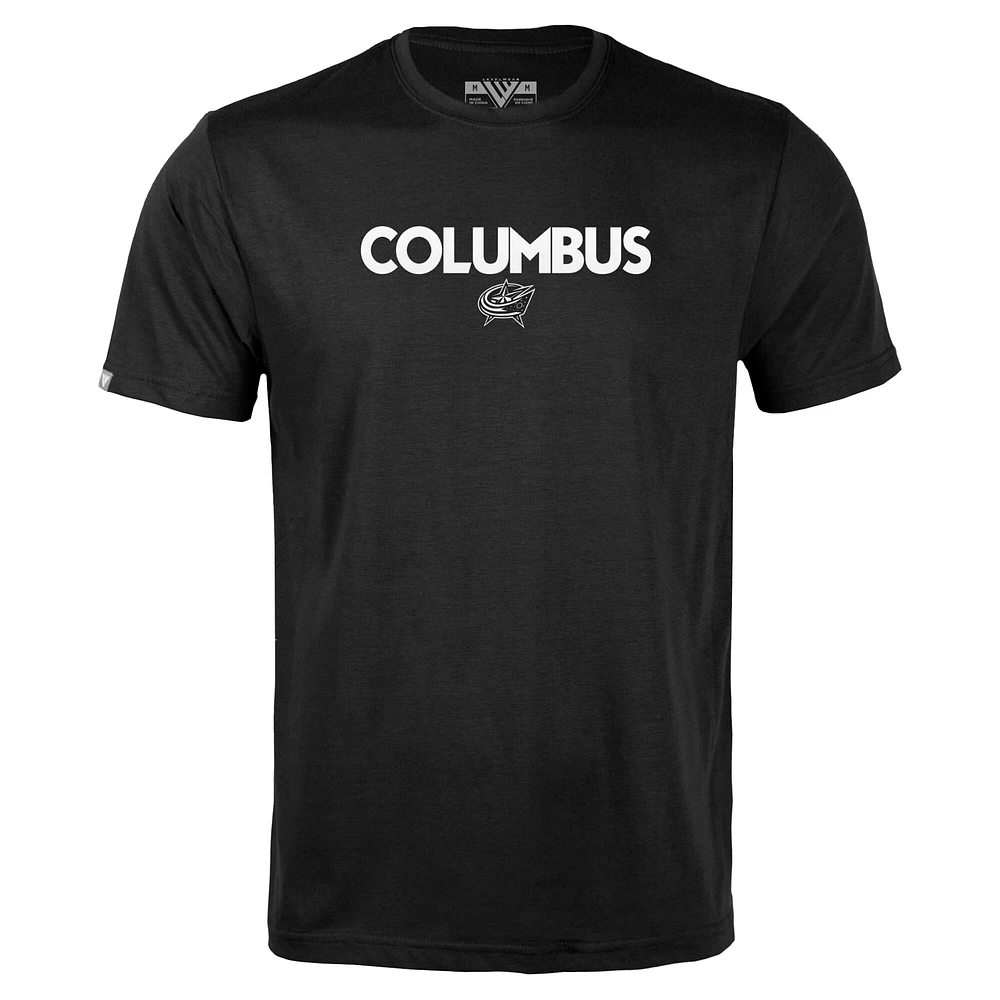 Men's Levelwear  Black Columbus Blue Jackets Richmond City Capsule T-Shirt