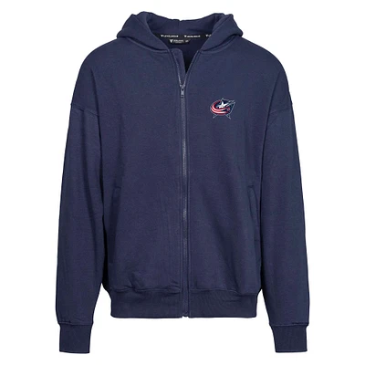 Levelwear pour hommes Bleu marine Columbus Blue Jackets Uphill Insignia Sweat à capuche entièrement zippé