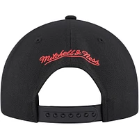 Men's Mitchell & Ness Black Columbus Blue Jackets Core Team Script 2.0 Snapback Hat