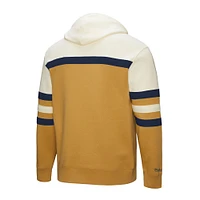 Men's Mitchell & Ness Gold/Cream Columbus Blue Jackets Head Coach Pullover Hoodie