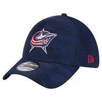 Casquette 39THIRTY Flex pour homme New Era bleu marine Columbus Blue Jackets Active Subtle Camo