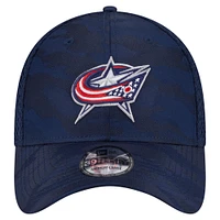 Casquette 39THIRTY Flex pour homme New Era bleu marine Columbus Blue Jackets Active Subtle Camo