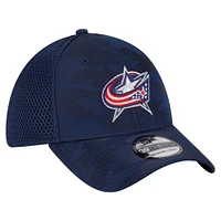 Casquette 39THIRTY Flex pour homme New Era bleu marine Columbus Blue Jackets Active Subtle Camo