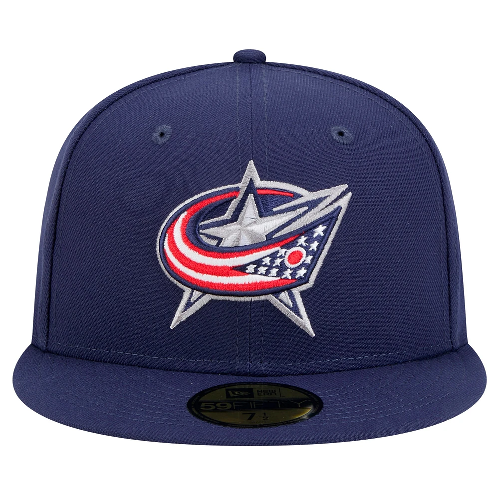 Casquette ajustée Core 59FIFTY Columbus Blue Jackets de New Era pour homme