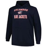 Profil pour hommes Columbus Blue Jackets Big & Tall Arch Over Logo Pull à capuche