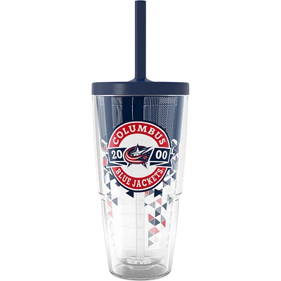 Gobelet classique Tervis Columbus Blue Jackets de 24 oz avec couvercle à paille