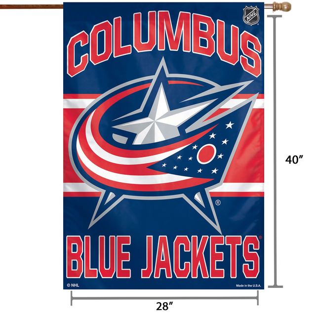 WinCraft Columbus Blue Jackets 28 "x 40" Bannière verticale simple face avec logo principal