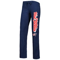 Concepts Sport Heather Red/Heather Navy Columbus Blue Vestes Meter Muscle Débardeur et pantalon Sleep Set