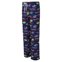 Women's Concepts Sport Navy Columbus Blue Jackets Zest Allover Print Knit Pants