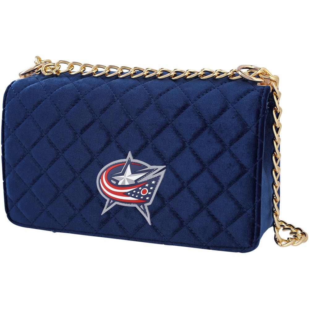 Women's Cuce Columbus Blue Jackets Velvet Team Color Bag