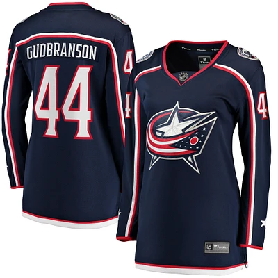 Fanatics pour femmes Erik Gudbranson bleu marine Columbus Blue Jackets Maillot de joueur échappé à domicile