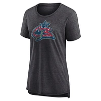 T-shirt Fanatics Heather Charcoal Columbus Blue Jackets Special Edition 2.0 Modern pour femme