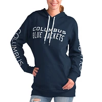 Sweat à capuche pour femmes G-III 4Her par Carl Banks bleu marine Columbus Blue Jackets Overtime