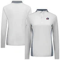 Haut à glissière quart de tour Moxie Insignia Core pour femme des Columbus Blue Jackets Levelwear blanc