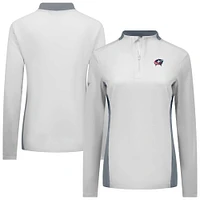 Haut à glissière quart de tour Moxie Insignia Core pour femme des Columbus Blue Jackets Levelwear blanc