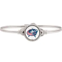 Columbus Blue Jackets Luca + Danni Women's Silver Bangle Bracelet