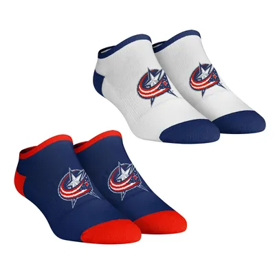 Columbus Blue Jackets Rock Em Socks Women's Core Team 2-Pack Low Cut Ankle Sock Set