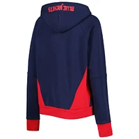 Sweat à capuche demi-zip Wishbone Starter Navy Columbus Blue Jackets pour femme