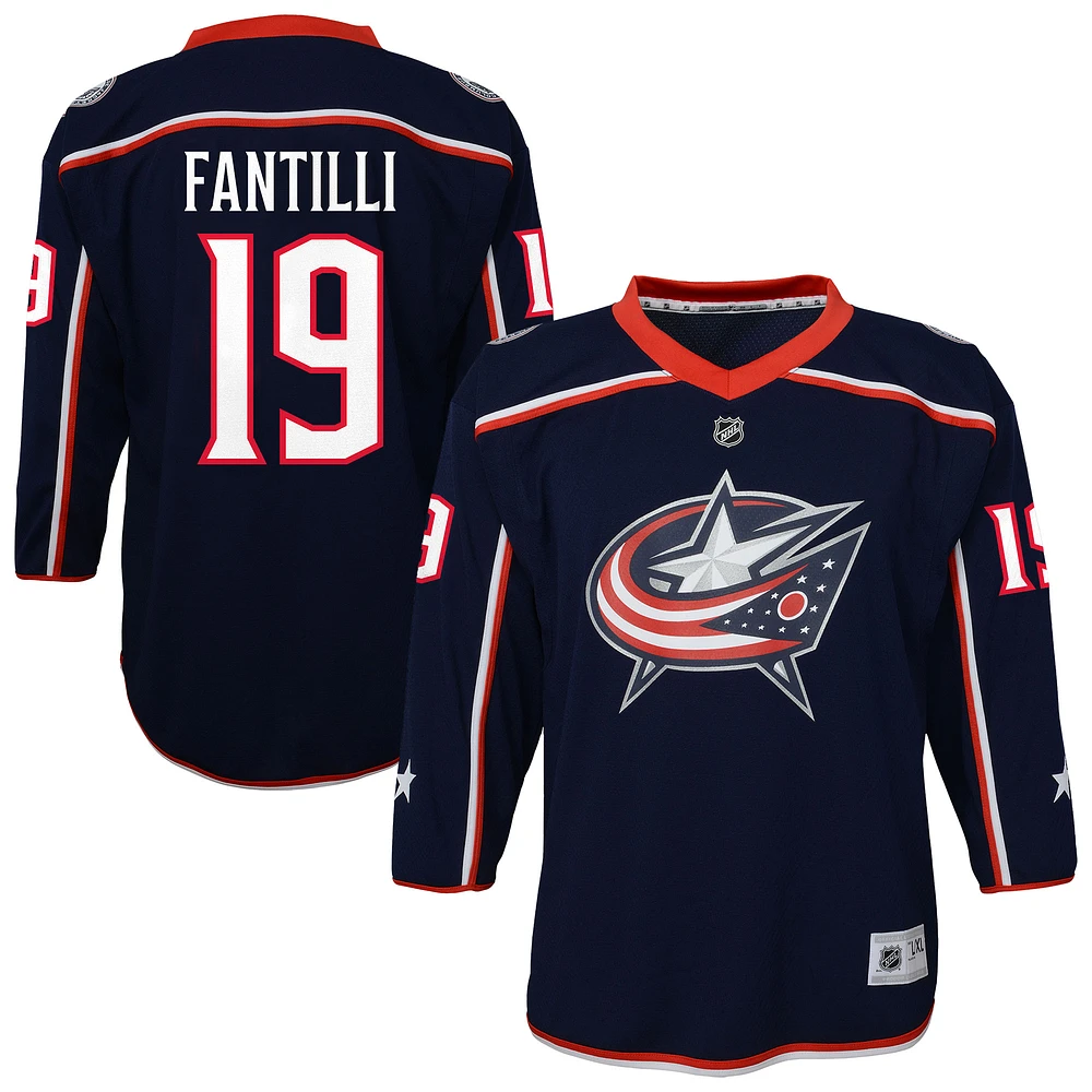 Youth Outerstuff Adam Fantilli Blue Columbus Jackets Alternate Replica Player Jersey