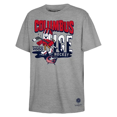 Youth Mitchell & Ness Gray Columbus Blue Jackets Popsicle T-Shirt