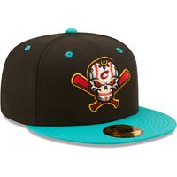 Men's New Era Black/Turquoise Veleros De Columbus Copa La Diversion 59FIFTY Fitted Hat